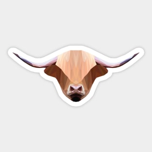 Geometrical Highland Cow Sticker